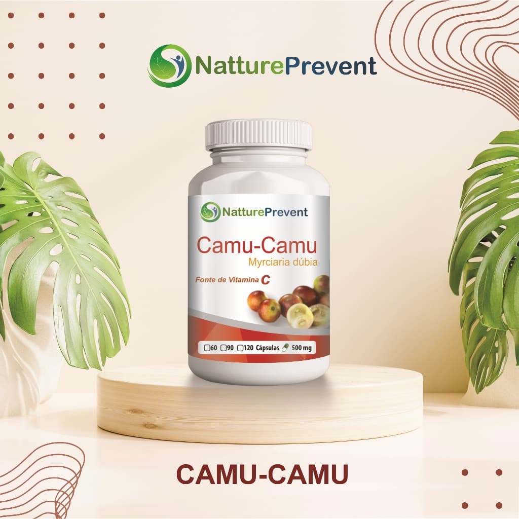 Vitamina C CamuCaps AmazonPures 500mg 60 / 90 / 120 Cápsulas - Suplemento Alimentar Natural   natuverdemax