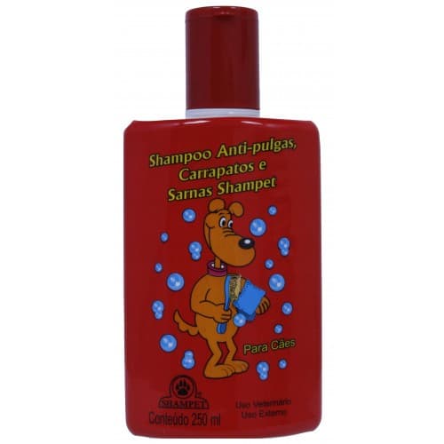Shampoo Anti pulgas Carrapatos e Sarnas Para cães Shampet - 250/500ml
