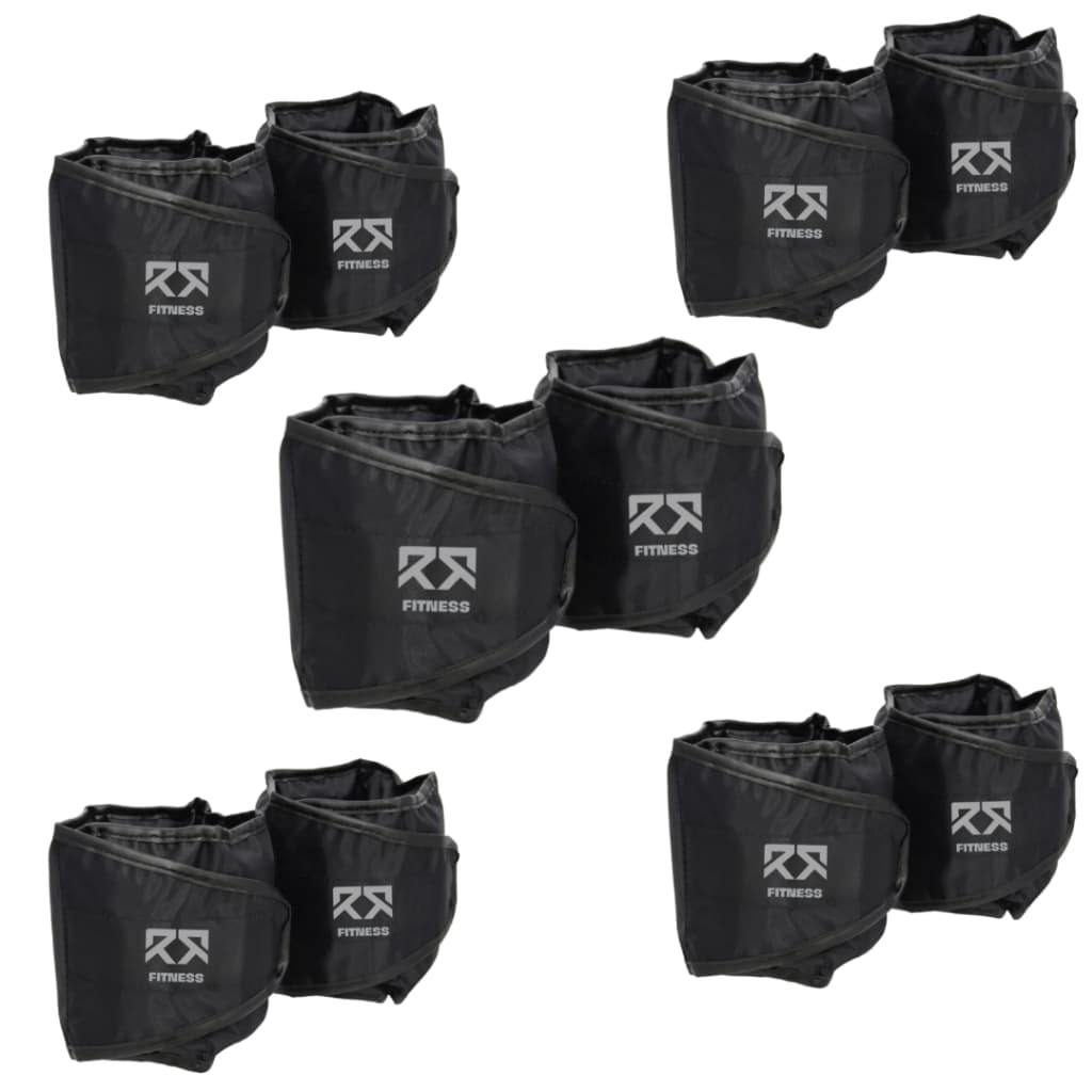 Kit 5 Pares De Tornozeleiras Caneleiras 1Kg a 5Kg De Peso Para Academia Exercício Treino Musculação