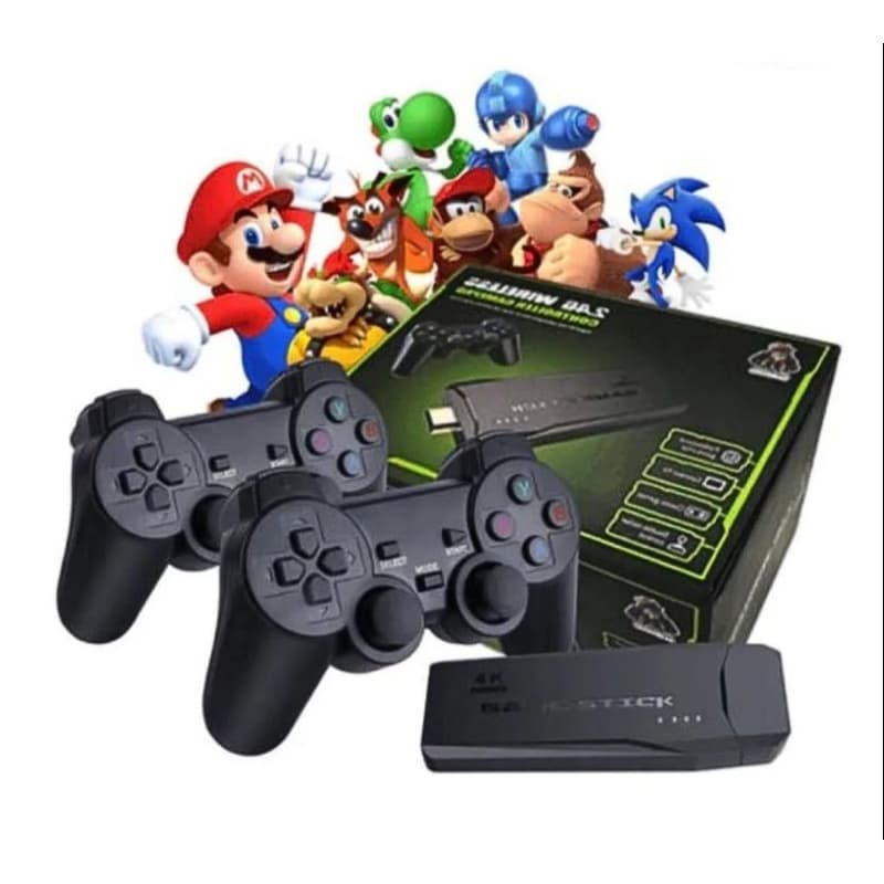 Vídeo game Stick 20mil jogos 2 controles sem fio