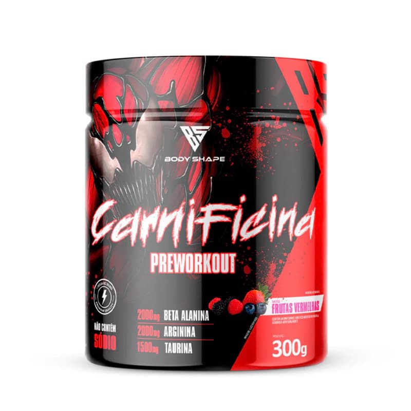 Pré Treino Carnificina Beta  Alanina 300g Body Shape (ORIGINAL)