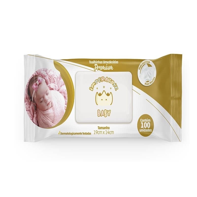 Toalhinhas umedecidas Imperatriz Baby Premium com 100unid