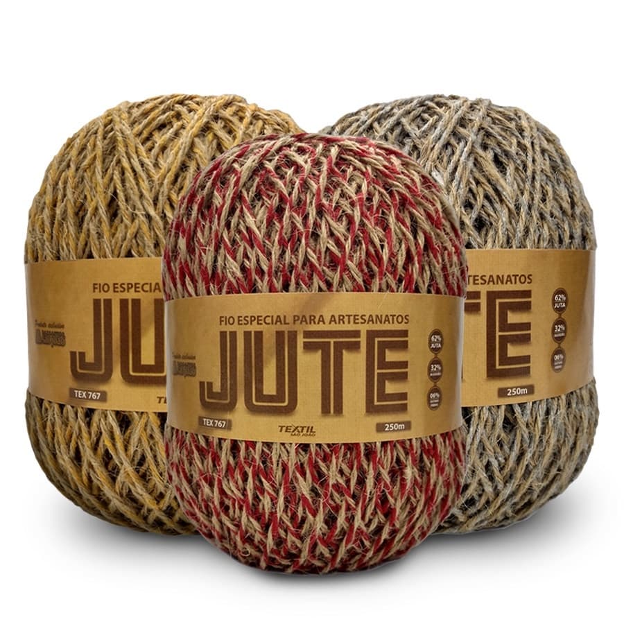 Fio Linha Jute São João 250 Metros Ideal para Croche ou trico barbante sisal