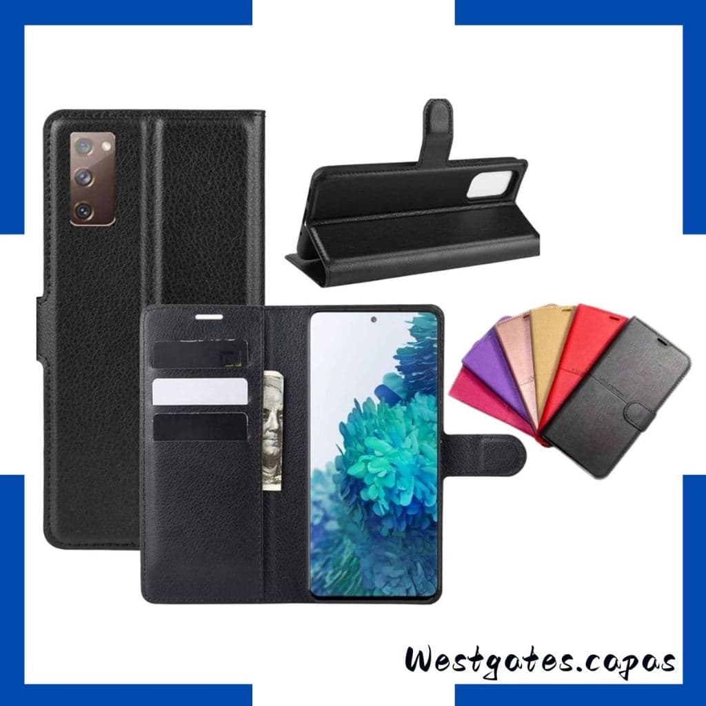 Capa Carteira filp cover Couro Sintetico compatível Samsung Galaxy A20S/M12/J8/S9/S9+/S10+/S20FE/S21FE/S10E