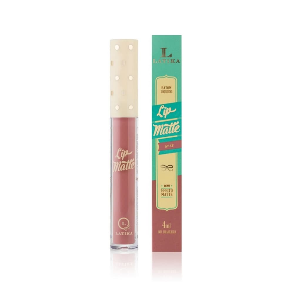 Batom Latika Lip Matte Líquido Profissional Cor 35