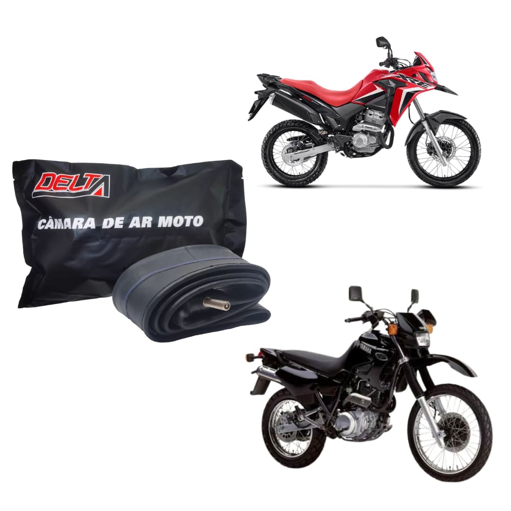 Kit 2 Câmara Ar Moto Aro 21 Dianteira Moto Xre 300 / Xr 250 / Tornado 250 - Honda / Yamaha / Shineray /Kasinski