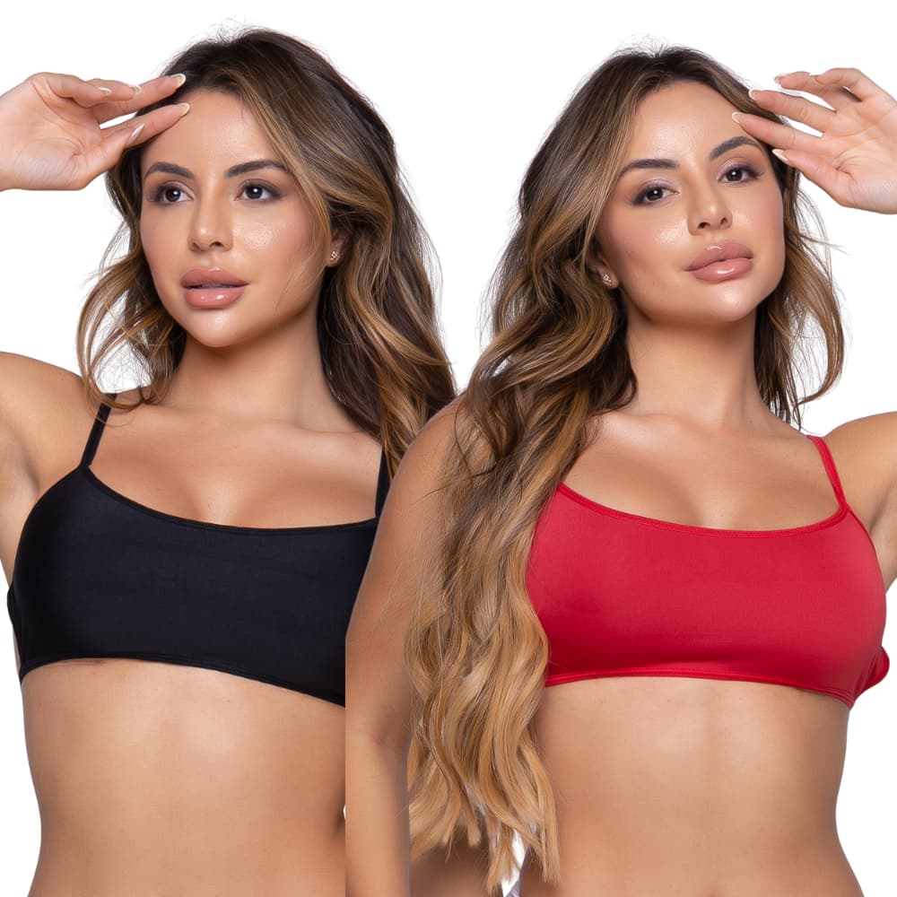 Kit 2 Top Cropped Costa Nua Faixa Fitness Alcinha Sem Bojo Moda Gringa Blogueira Verão
