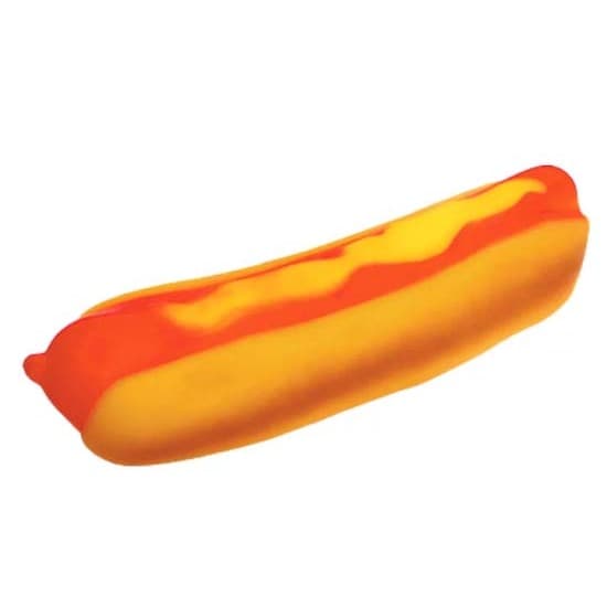 Brinquedo Mordedor para Cachorro - Cachorro Quente Hotdog em Vinil para Cachorro - Pequeno porte