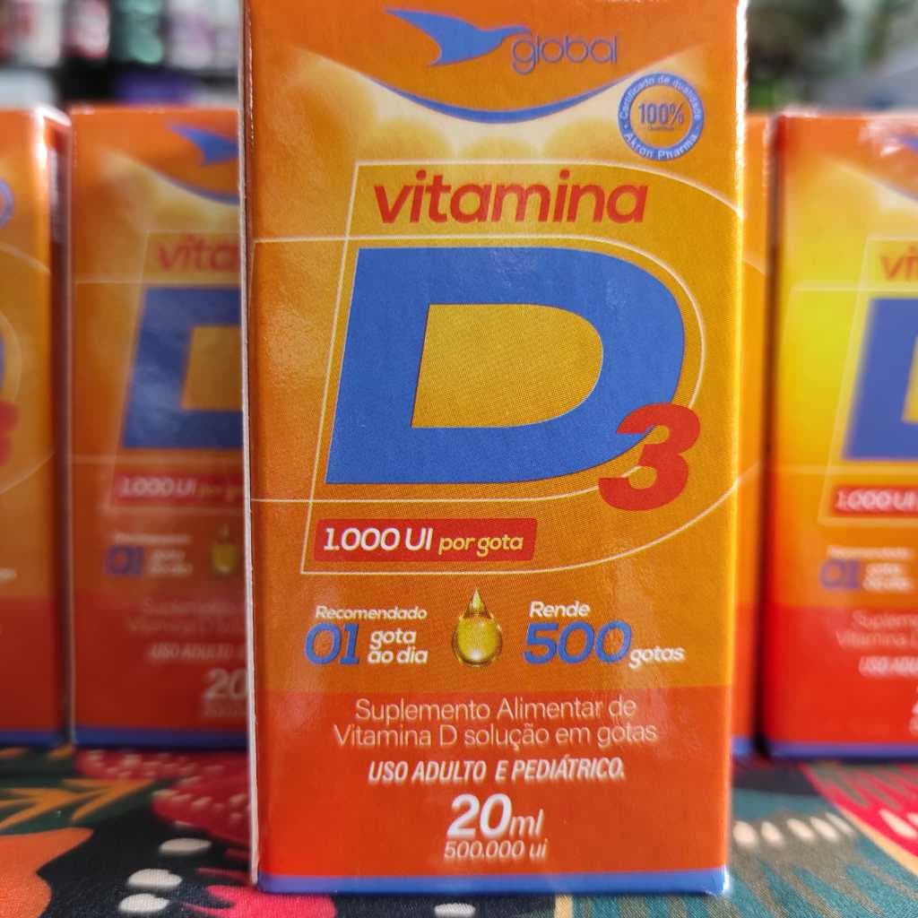 VITAMINA D 20ml (Global) UNIDADE [ vitamina D3,1 gota ao dia]