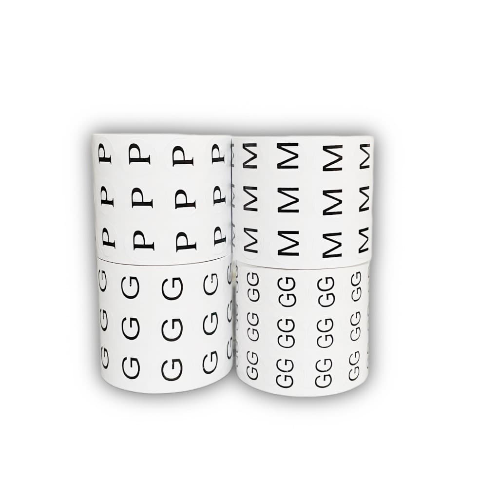 Kit Etiquetas adesivas p,m,g,gg 4000 unidades