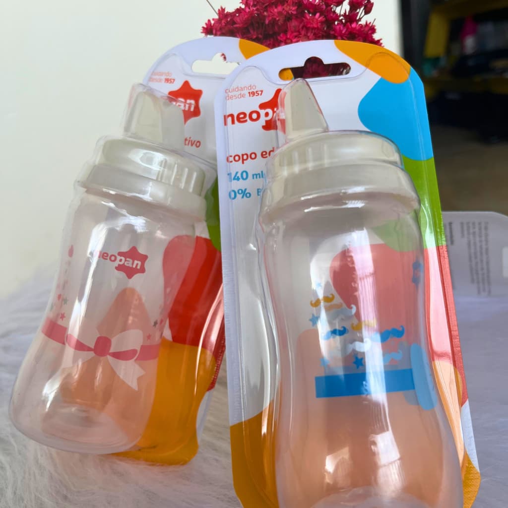 Copo Infantil Transição Treinamento Bebê Copinho Mamadeira 1 ANO CRIANÇA  EDUCATIVO CRIANÇA NEOPAN 140 ML