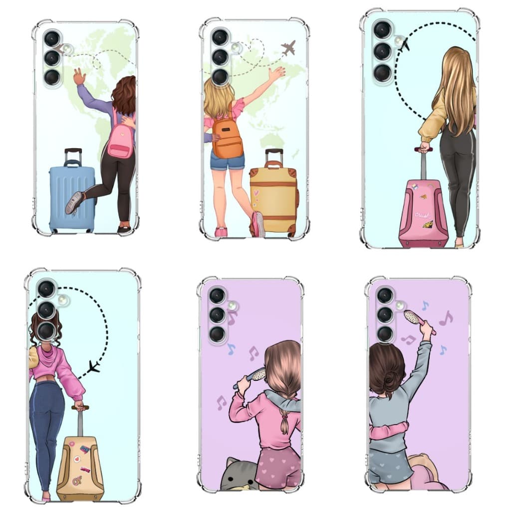 CAPA CAPINHA  DESENHOS VARIADOS MELHORES AMIGAS CAPINHA  PARA A15-A25-A35-A55 ANTI IMPACTO