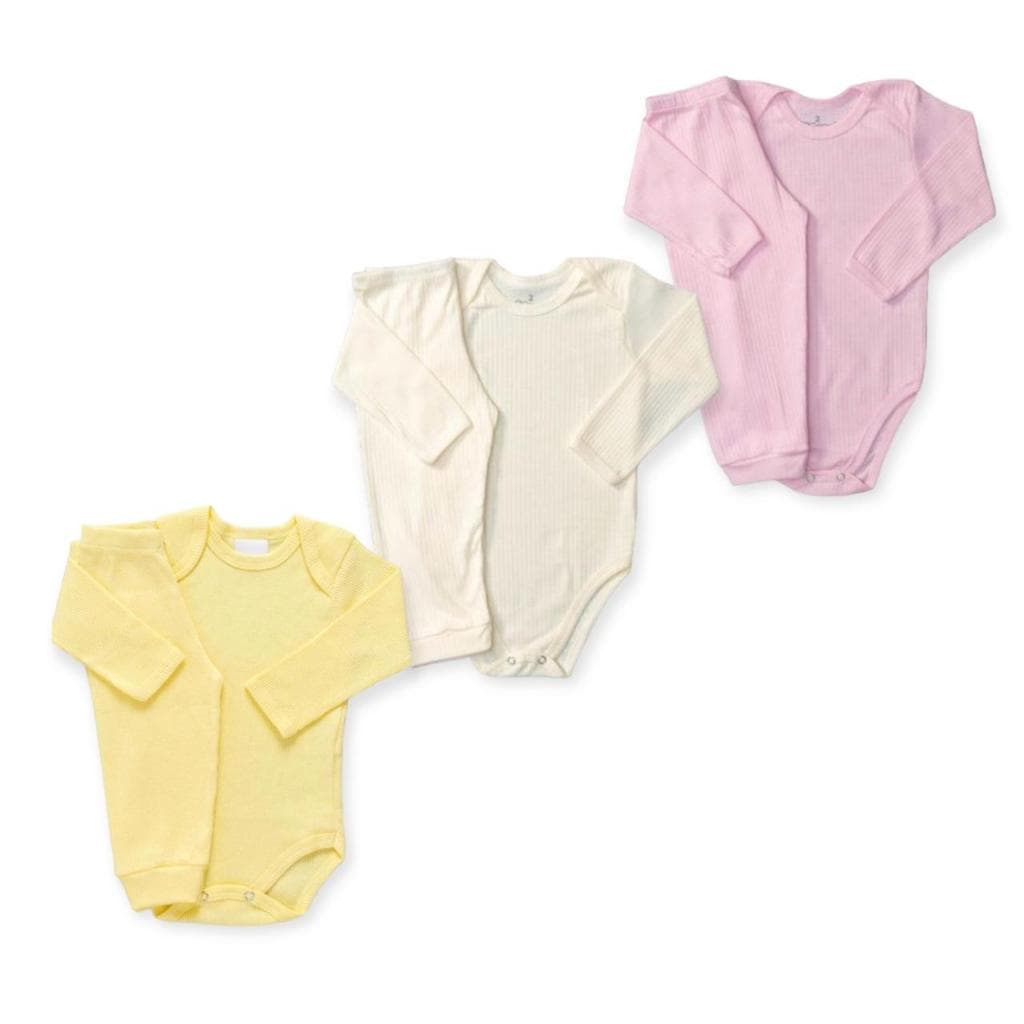 Body Bebê com Calça Mijão Algodão Confortável para bebês Kit com 6 peças Antialérgico Cores Neutras Enxoval Feminino RN