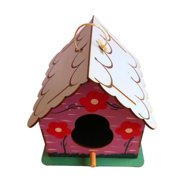 Casinha Para Calopsita Ninho Decorado e Pintado à Mão