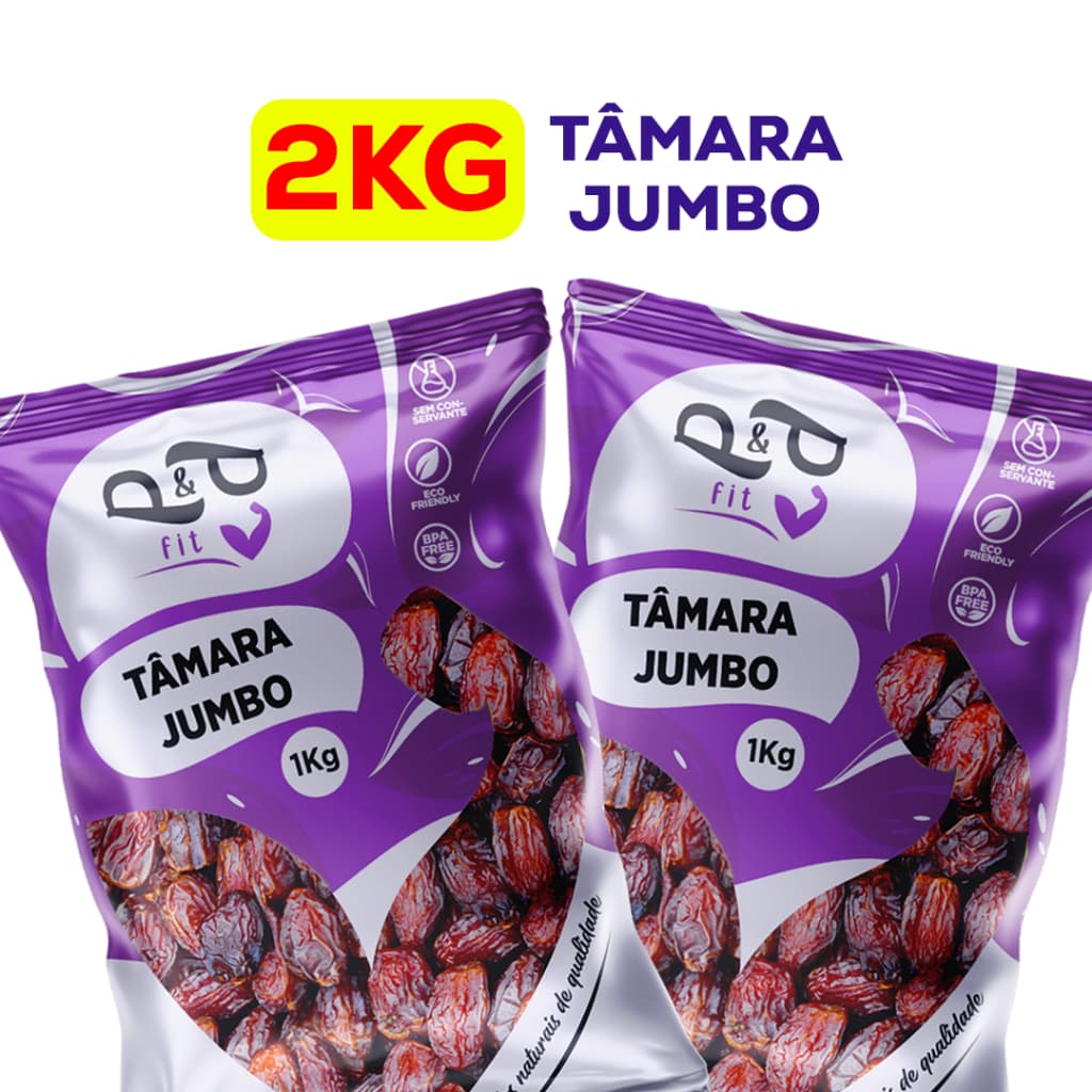 Tâmara Jumbo 2Kg Fresca Com Caroço - P&P