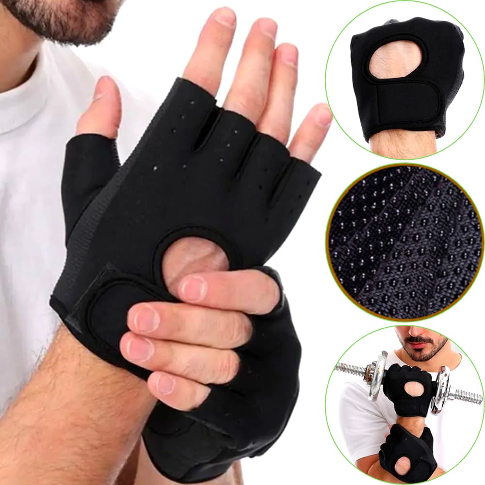 Kit Par de Luva Academia Treino Musculação Halteres Bike Neoprene Fitness Boa Qualidade SUTA-460