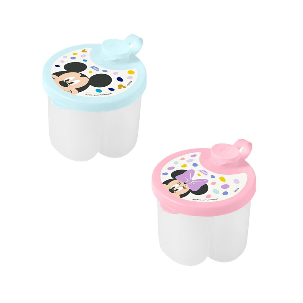 Dosador De Leite Em Pó Infantil Mickey Minnie Patrulha Canina Baby 300ml - Plasútil