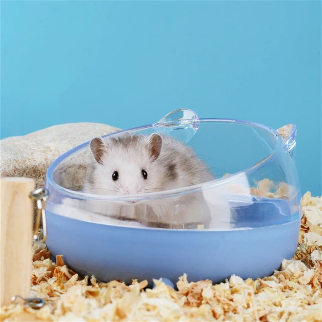 Banheira Banheiro Pet Hamster Antirrespingo banho seco casinha