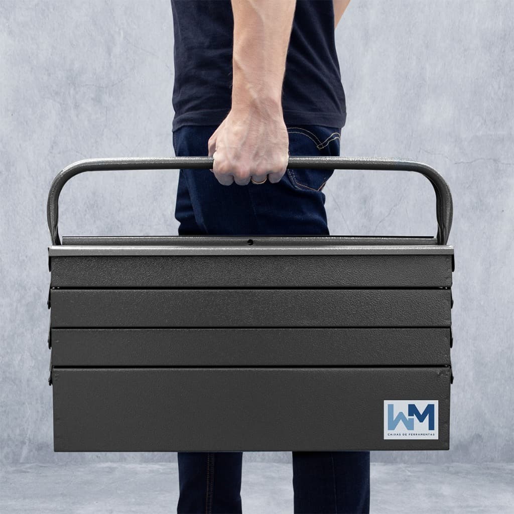 Caixa Ferramentas metal sanfon.50cm-7Gavetas sanfonada metálica