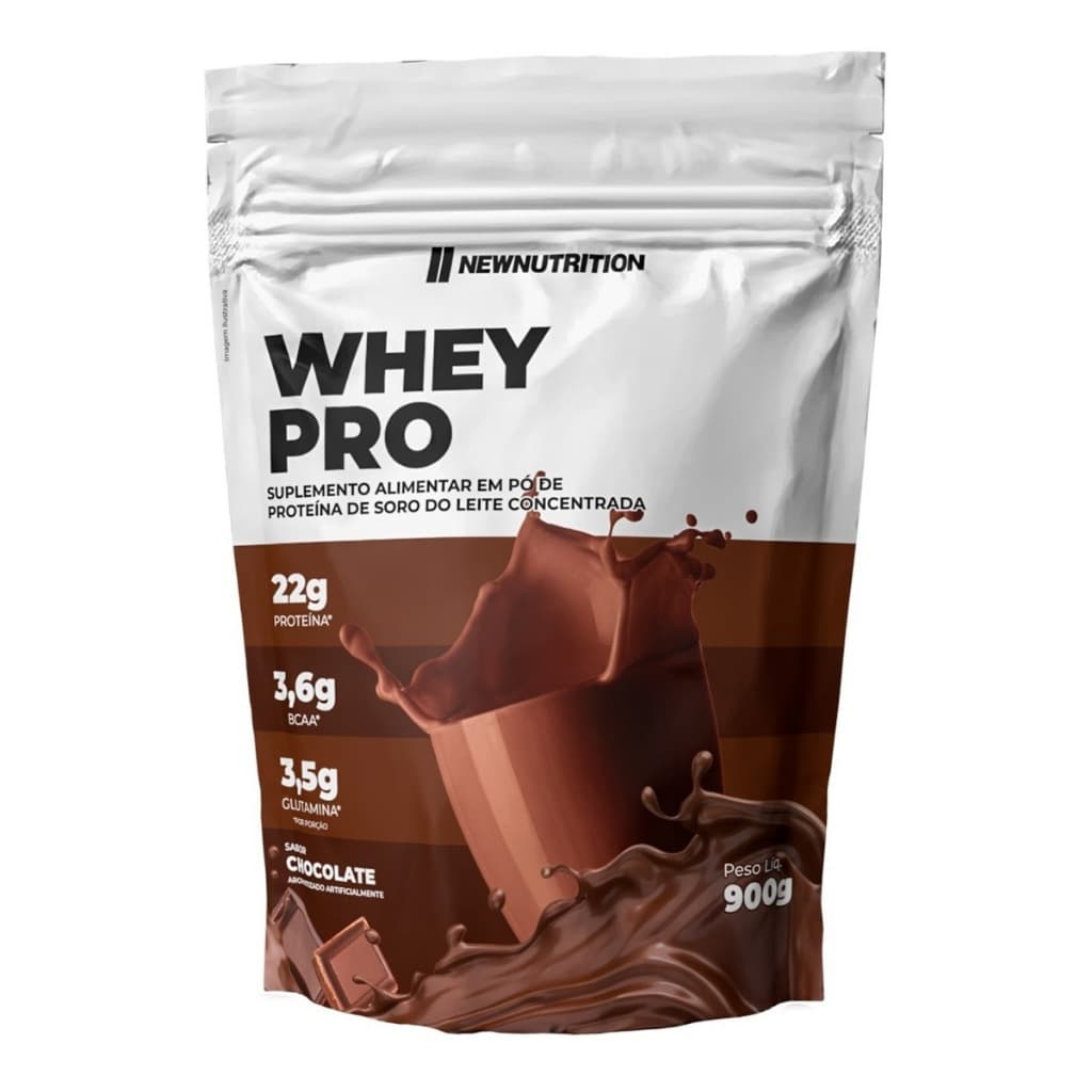Suplemento Alimentar em Pó Whey Protein Pro 60% Concentrado Sabor Chocolate 900g