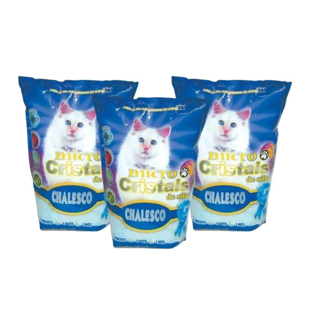 Areia Sanitária Micro Cristais Sílica- FINA -  Em Gel 1,8kg Chalesco