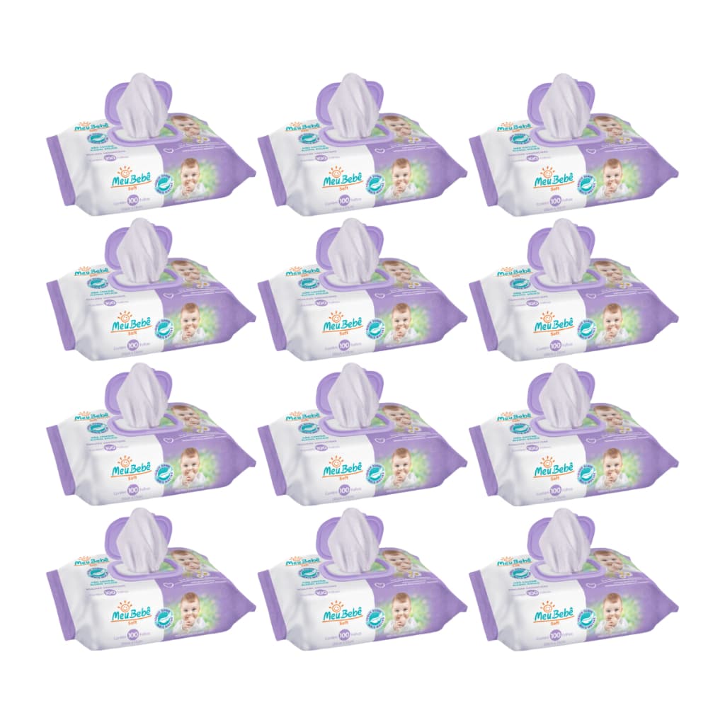 TOALHA UMEDECIDA MEU BEBE SOFT KIT 1200 (12PCTS X 100FLS)