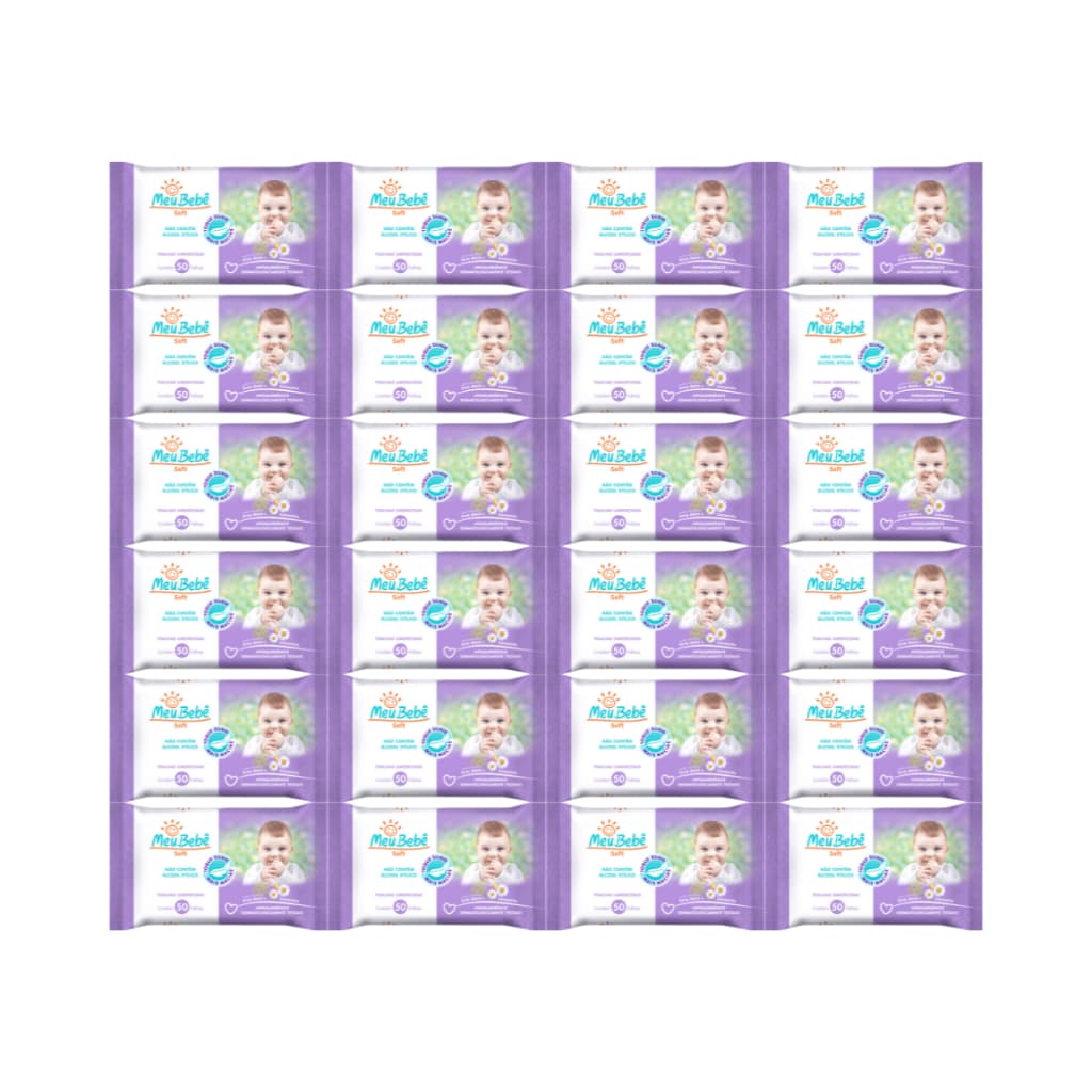 TOALHA UMEDECIDA MEU BEBE SOFT KIT 1200 (24PCTS X 50FLS)