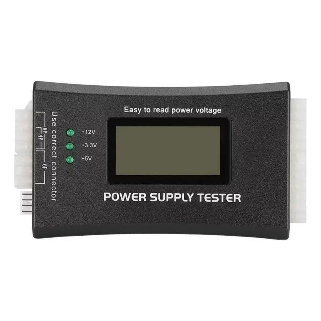 Testador Fonte Digital Lcd Alimentação Atx 20/24 Pinos Sata
