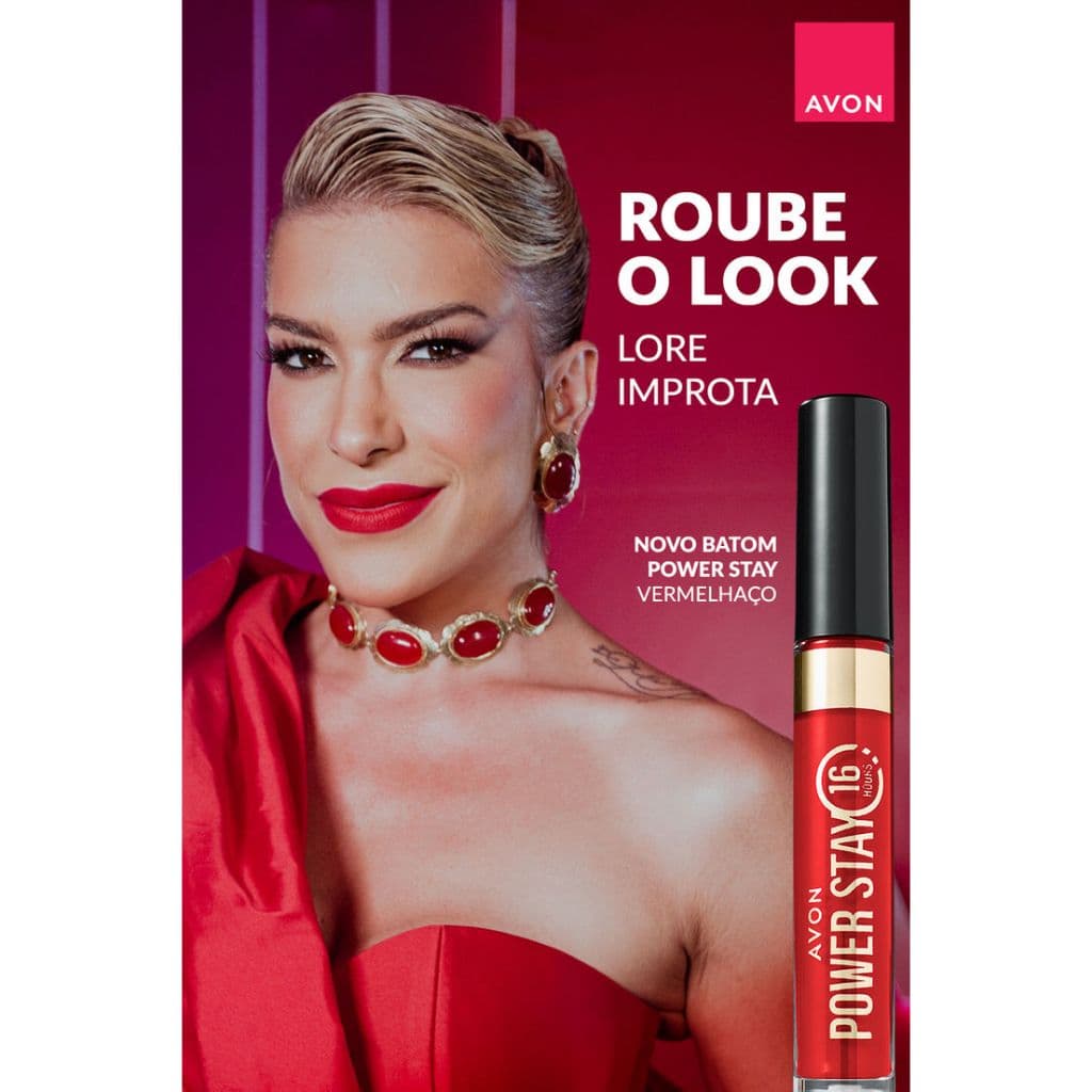 Batom Líquido Avon Power Stay Matte 16H 6ml - SEM GLITTER - Fórmula Antiga
