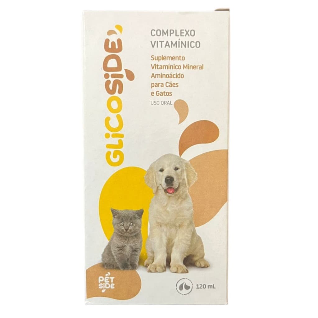 Glicoside - Vitamina Para Cães E Gatos 120ml - Suplemento Vitaminico completo