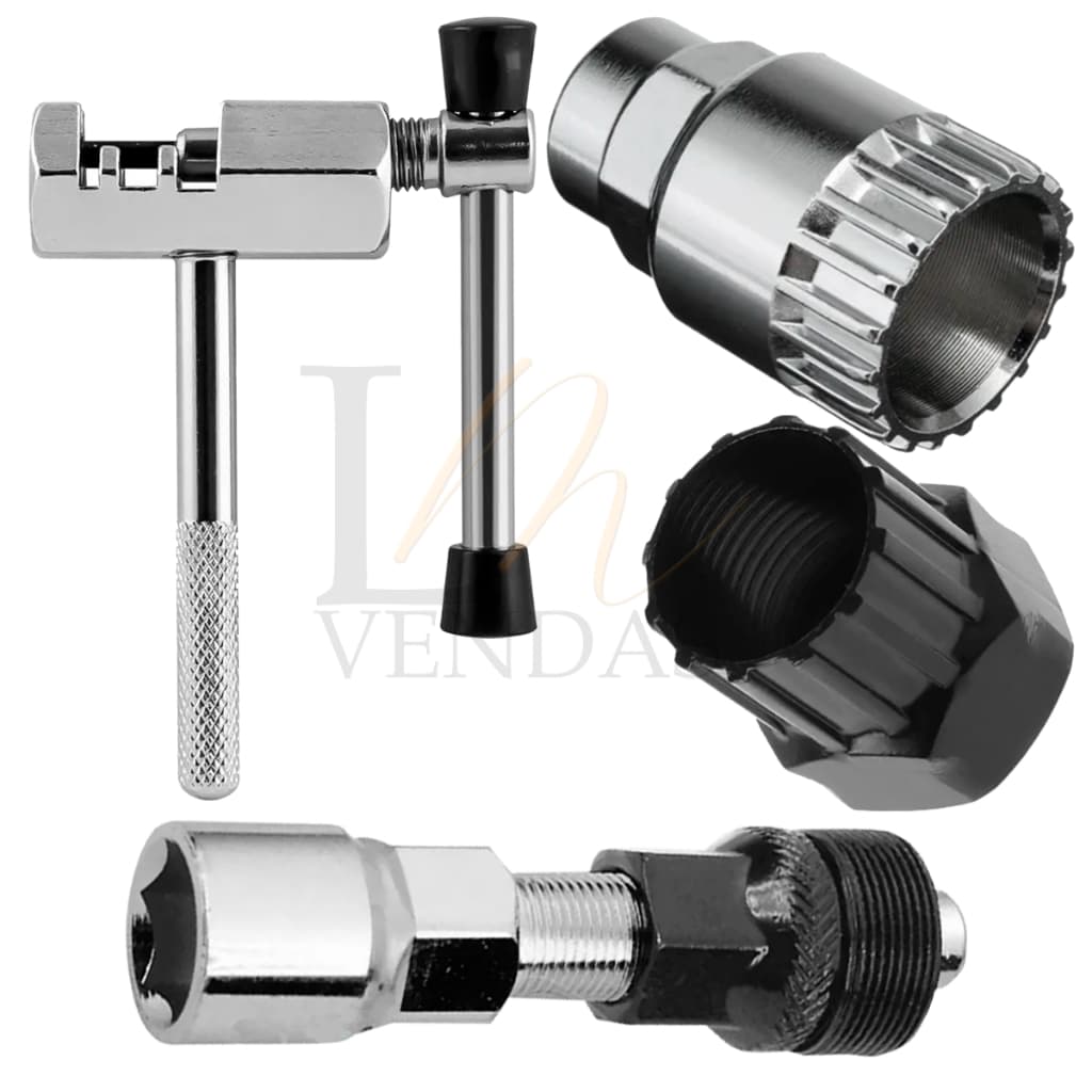Kit Ferramentas de Reparo Ferramentas De Reparação Para Bicicleta Reparos Completo Extrator Pedivela