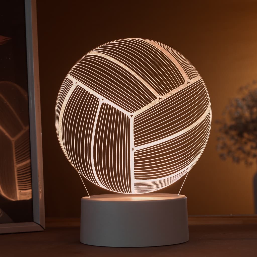 Luminária LED 3D de Mesa / Luz Noturna Presente Criativo / Decoração - bola de vôlei 3D, esportes