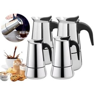 Cafeteira Italiana12 Xicaras Inox Moka Café Expresso Cremoso Rápido Chá Bule Chaleira Cozinha