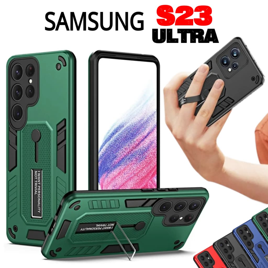 Capa Capinha Anti impacto para Samsung S23 Ultra / Samsung Galaxy S23 Ultra silicone com suporte