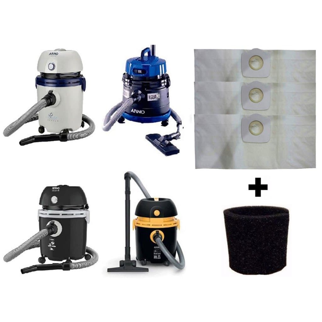 Kit 6 Sacos Descartáveis Aspirador De Pó Arno Ar12 / H2PO Água E Pó + Filtro
