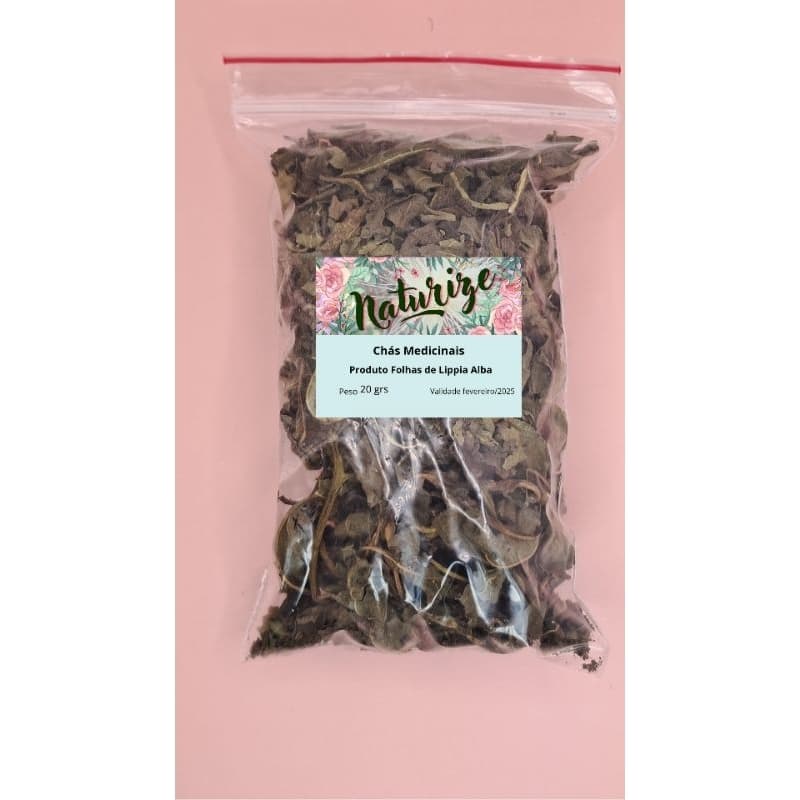 Cidreira, Lippia Alba, Cidreira Brasileira, Falsa Melissa, Folhas orgânicas desidratadas para chá 30 grs