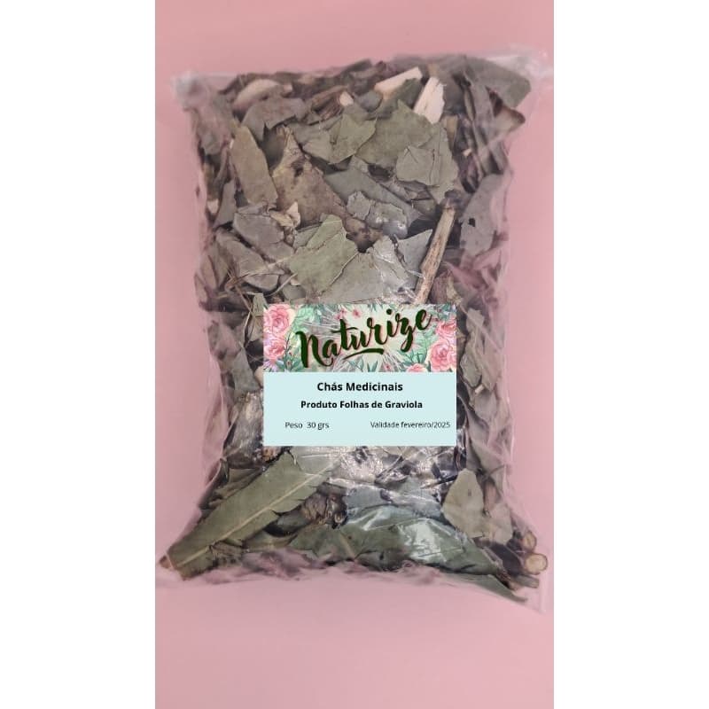 Graviola (Annona muricata), Folhas orgânicas desidratadas para cha 30 grs
