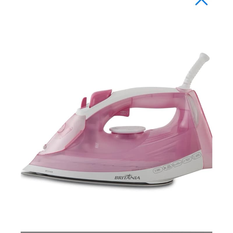 Ferro de Passar a Vapor Nano Ceramic Britânia Rosa BFV2500R