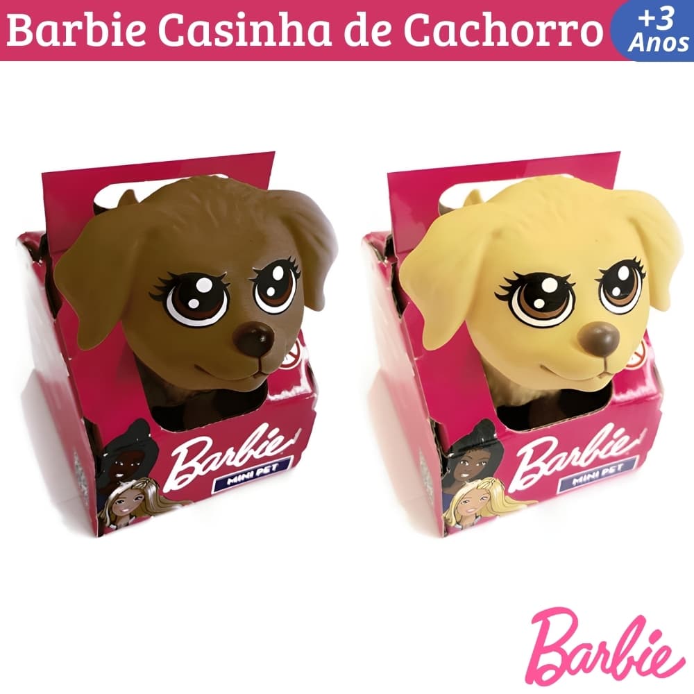 Brinquedo Infantil Boneco Mini Pet Barbie Casinha Articulado - Pupee
