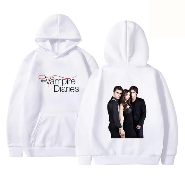 Blusa Moletom Canguru Com Capuz The Vampire Diaries Diários De Um Vampiro Série Casaco Unissex