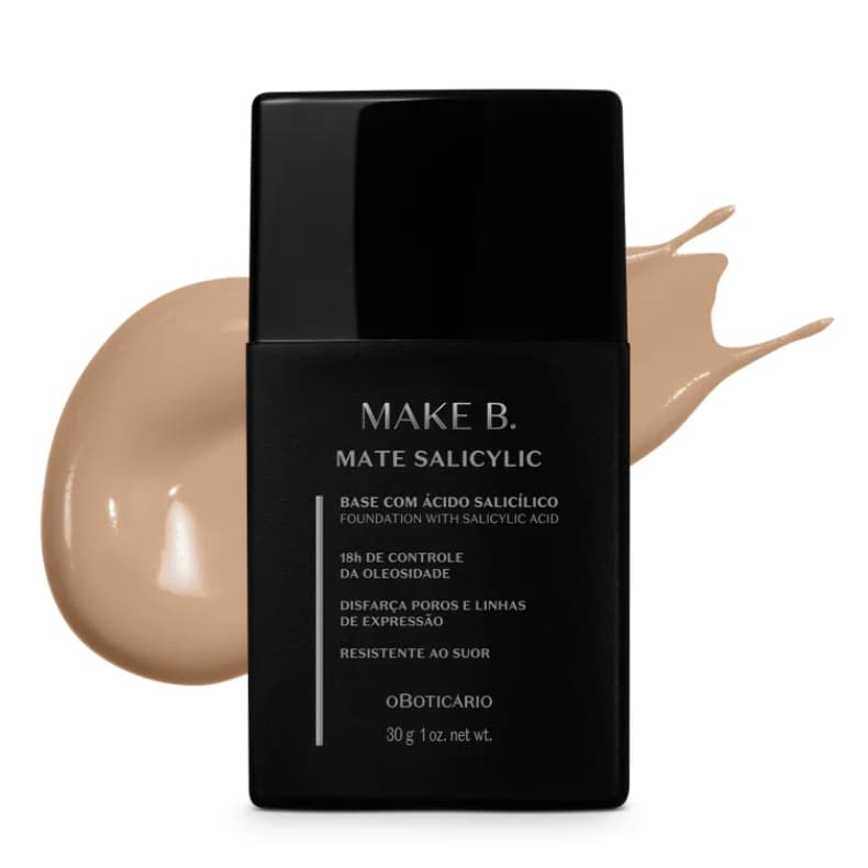 Base Líquida - Diversas Cores - Make B. Mate Salicylic O Boticário 30g