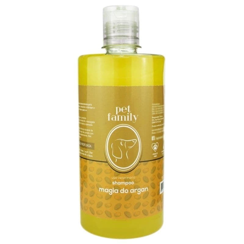 Shampoo Pet Family Magia do Argan para Cães e Gatos 500ml