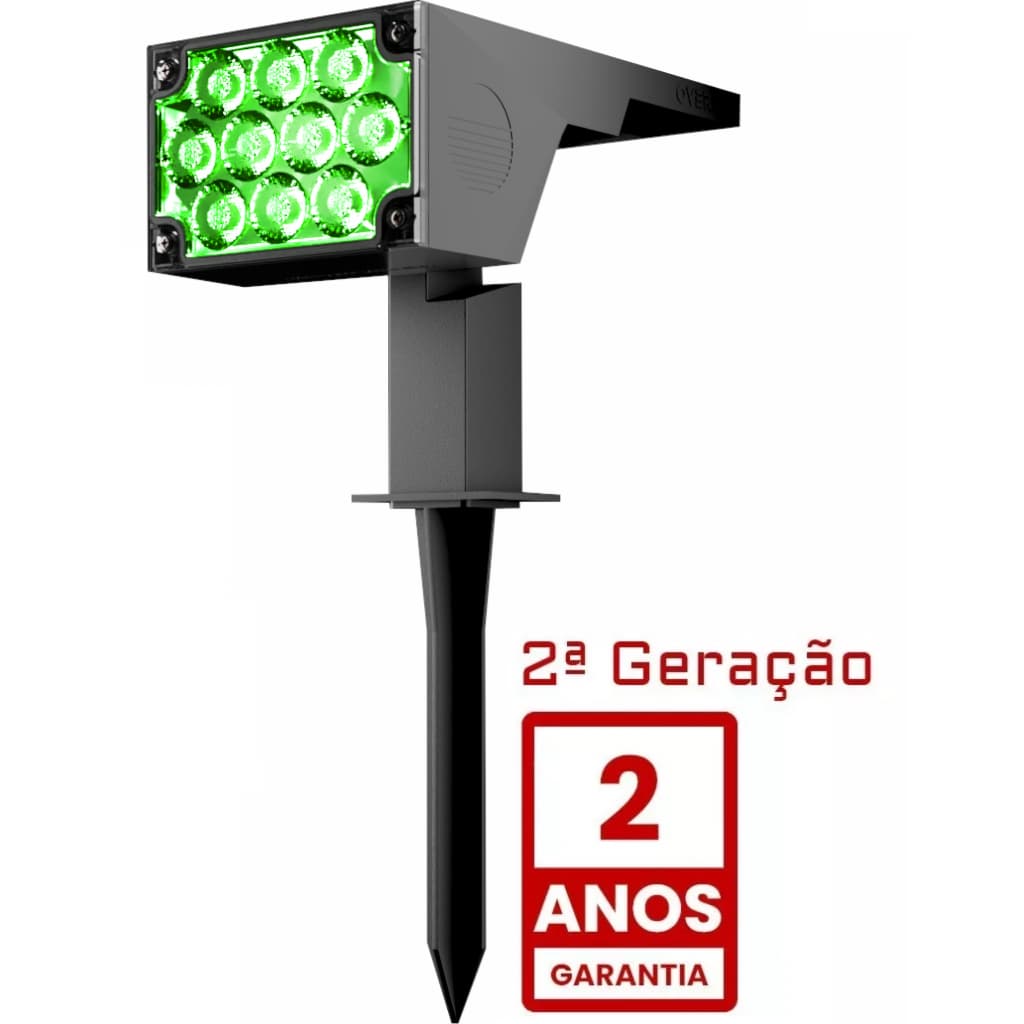 Luminária Solar Spot 12h Jardim Parede 100W Potente Led Oversun