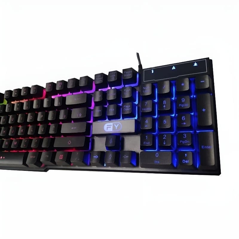 Teclado Gamer Semi Mecânico Led RGB USB Luminado