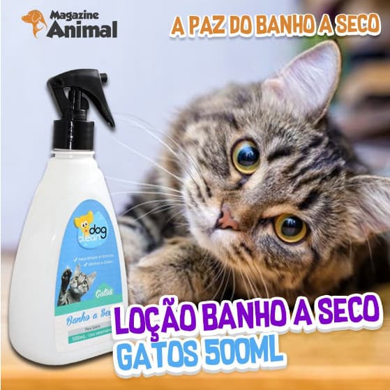 Banho a Seco para Gatos Loção 500ml Banho a Seco Gato Shampoo a Seco Gato Higiene Pet Dog Clean