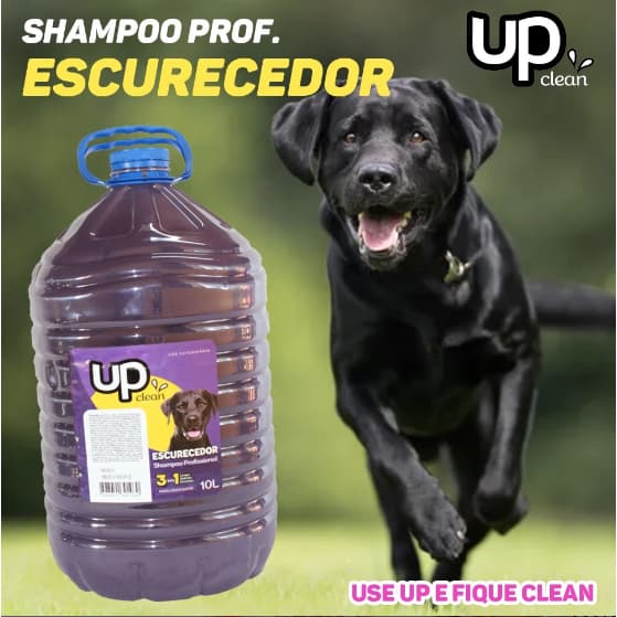 Shampoo Profissional para Cachorro Escurecedor 10 Litros Shampoo Pet Pelo Preto Banho e Tosa Pet Shop UP Clean