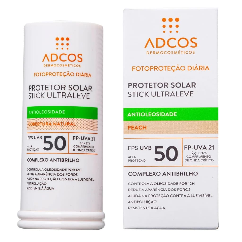 Protetor Solar Antioleosidade Adcos Stick Ultraleve FPS50 - 15g
