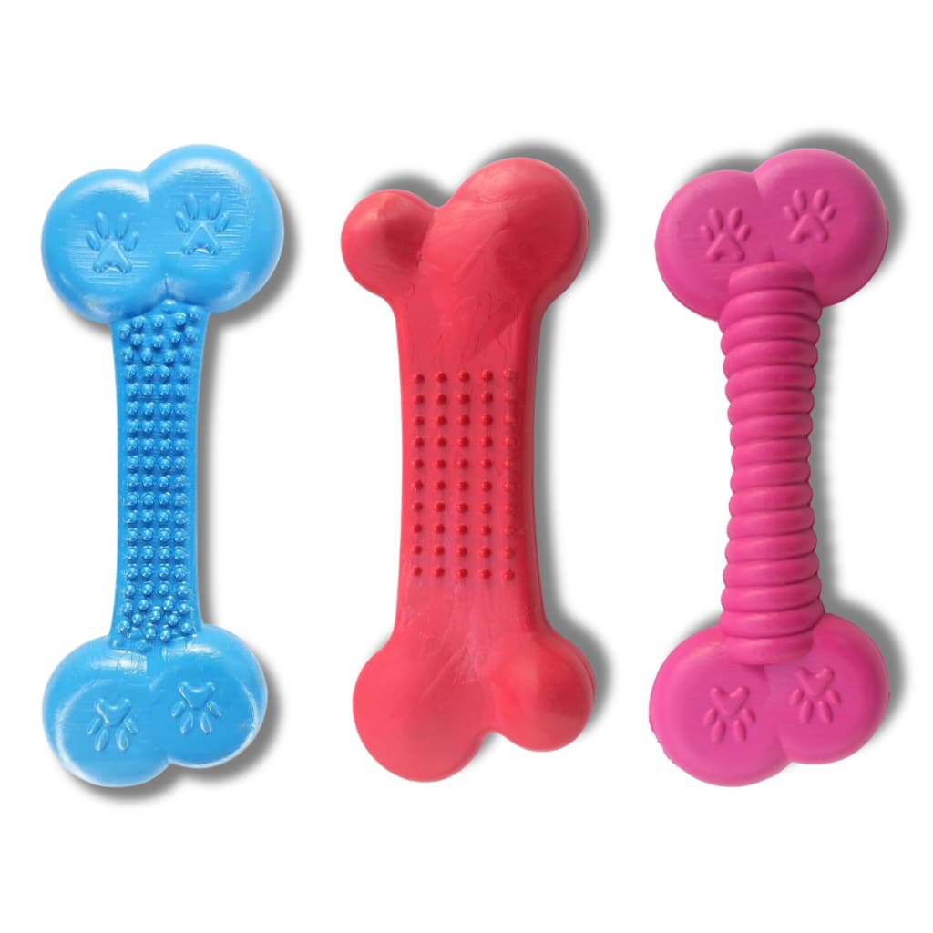 Kit 3 Brinquedos Ossinhos Pet Cachorro Pequeno Porte Mordedor Cão
