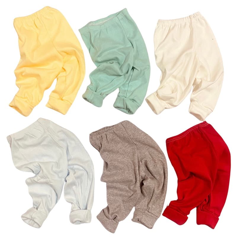 Kit 6 Mijões Calça Bebê 100% Algodão Macio Confortável Enxoval Maternidade