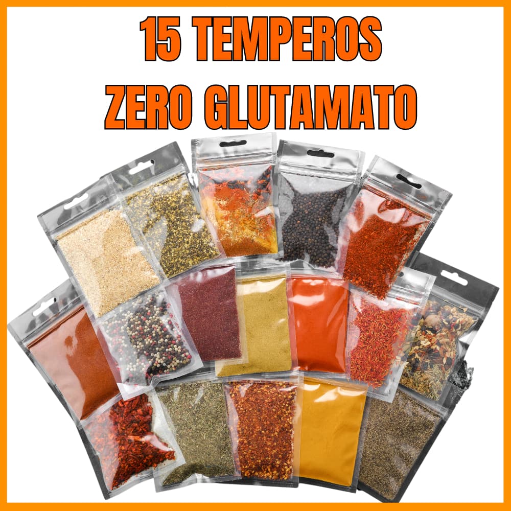 Kit 15 Unidades Meus Temperos Favoritos - ZERO GLUTAMATO/ZERO CONSERVANTE